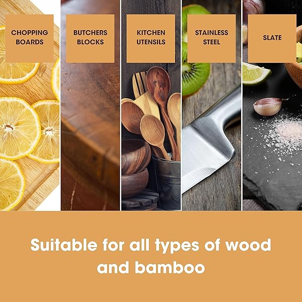 FURNITURE CLINIC NATURAL CUTTING BOARD OIL | FOOD GRADE MINERAL OIL FOR WOOD, STONE, & SLATE BUTCHER BLOCKS | QUICK DRYING, TASTELESS, ODORLESS & COLORLESS | RESTORE | PROTECT (8.5OZ/250ML)