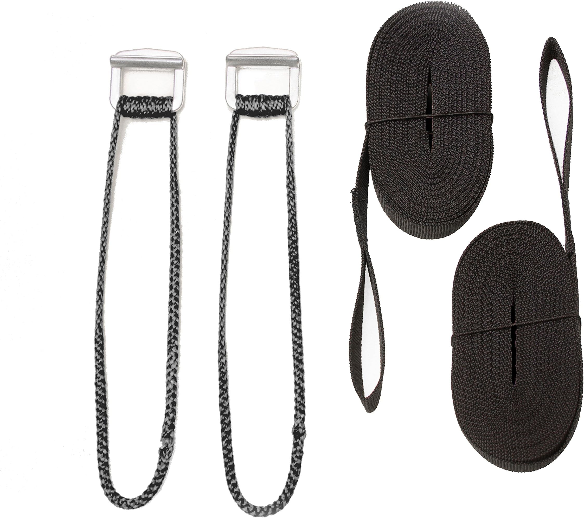 Go Outfitters Hammock Suspension System with Cinch Buckles | Now with Black Rope Loops