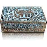 Great Birthday Gift Ideas Handmade Decorative Wooden Jewelry Box Jewelry Organizer Keepsake Box Treasure Chest Trinket Holder