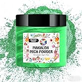 Macaron Blackish Green Mica Powder Pigment,Bright Color Mica Powder for Epoxy Resin,Nail Art,Soap Making,Eyeshadow,Painting,Slime,Candle,Jewelry,tie dye,Tumblers，and DIY Crafts(50g/1.7oz)
