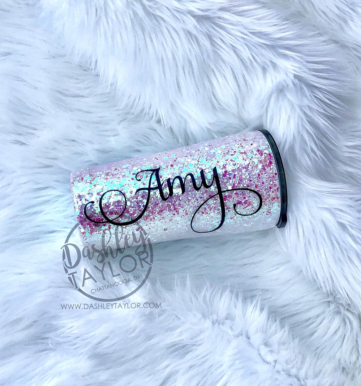 20 oz sparkle berry pink glitter tumbler Handmade