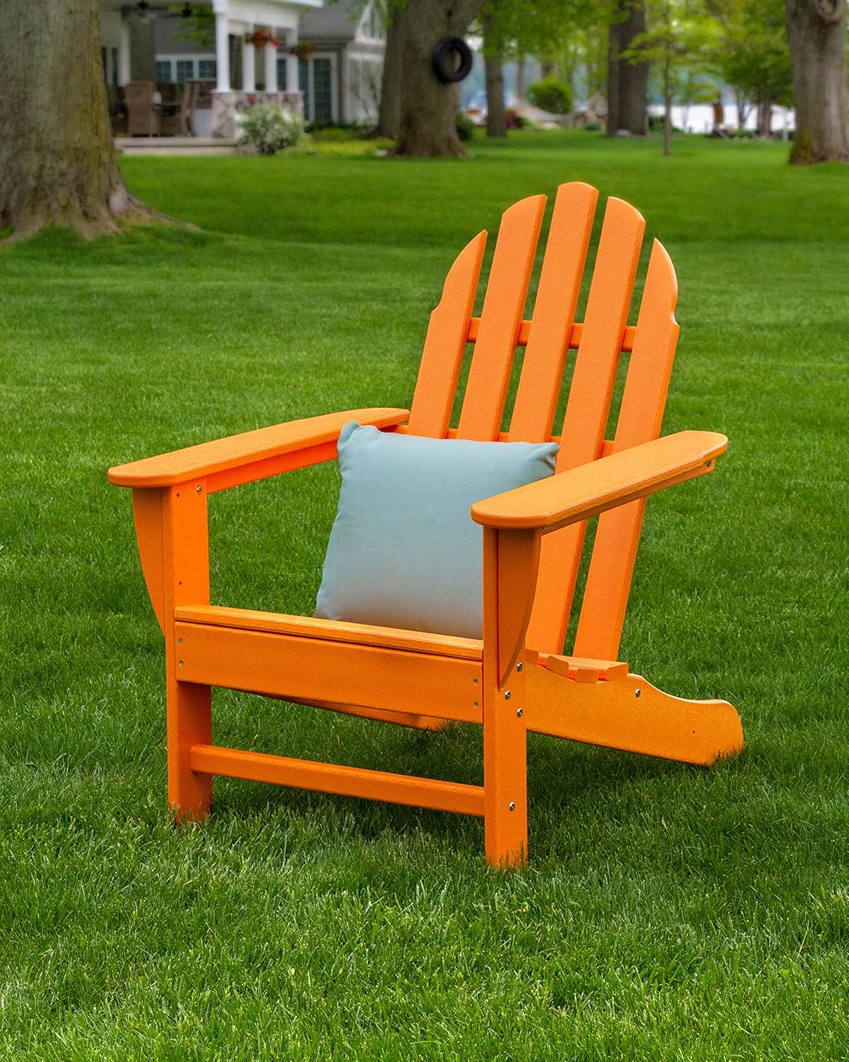 POLYWOOD AD4030BL Classic Outdoor Adirondack Chair, Black : Garden & Outdoor
