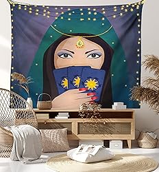 Lunarable Gypsy Tapestry, Fortune Teller Woman with