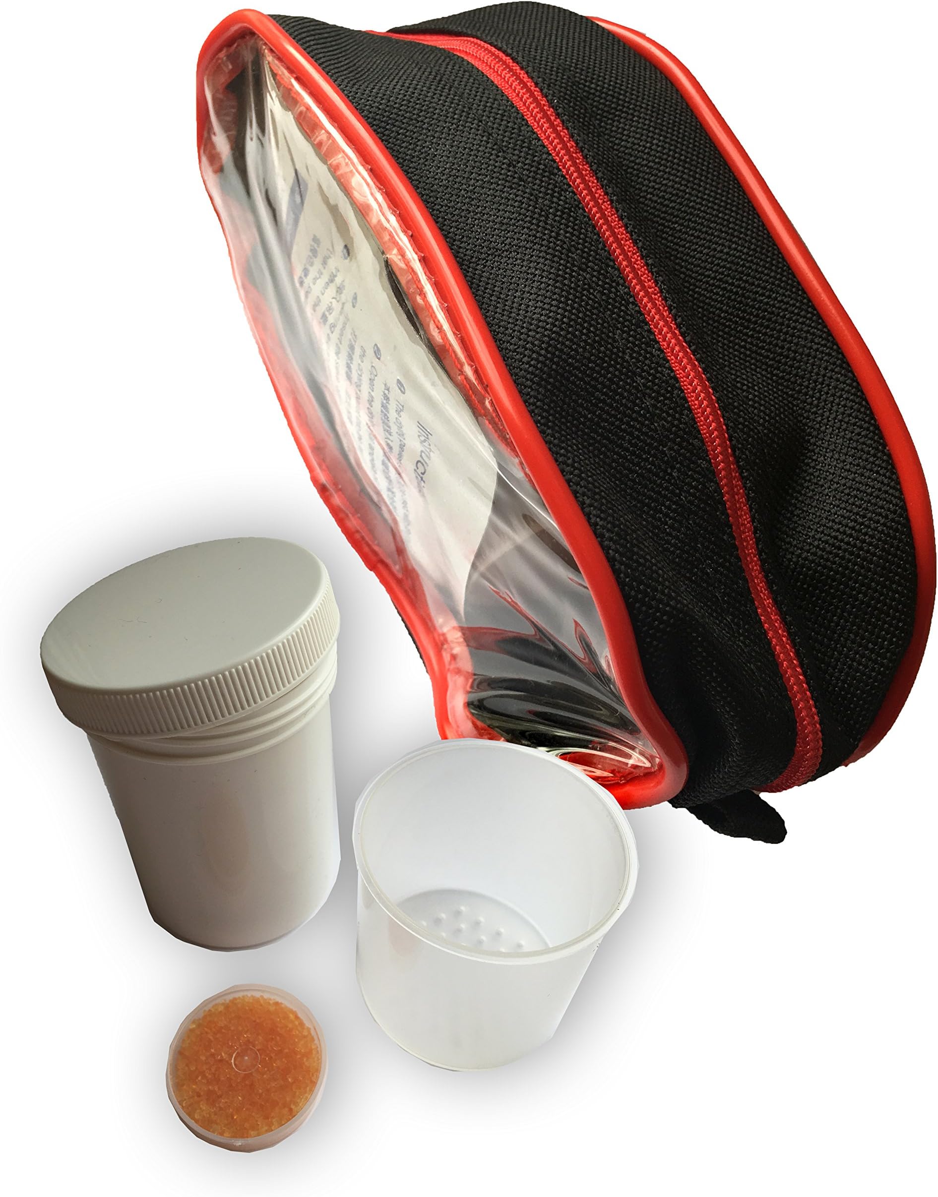 NEW Hearing Aid Drying Pot / Jar / Dehumidifier & Silica Pallet & Carry Bag *A1