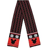 Disney Adult Scarf Mickey Minnie Mouse Skellington Print Knit Winter Unisex