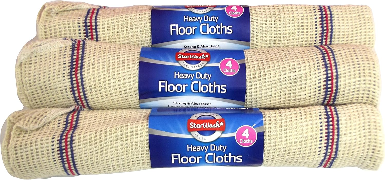 Other 3 x Floor Cloths Roll of 4 Washable Floor Cloths Effectively