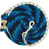Weaver Leather Poly Lead Rope with Swivel Chain Navy/Blue/Turquoise, 5/8" x8'6"
