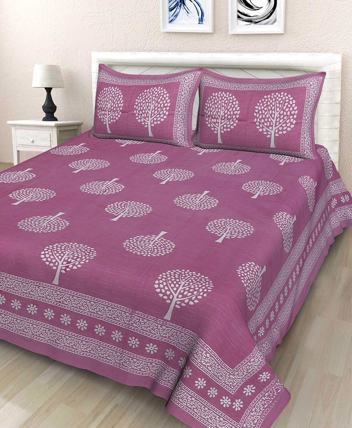 Toorvi Textile 120 TC Pure Cotton Rajasthani Jaipuri Traditional Floral