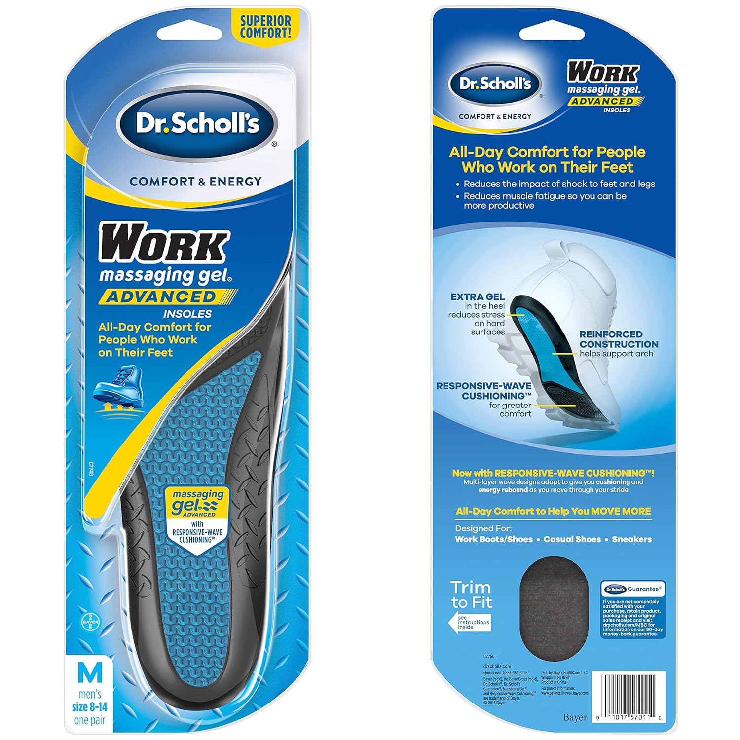 Shoe Inserts Dr Scholl's For Standing All Day Shoe Insoles Women Scholl's  Comfort Energy Massaging Gel