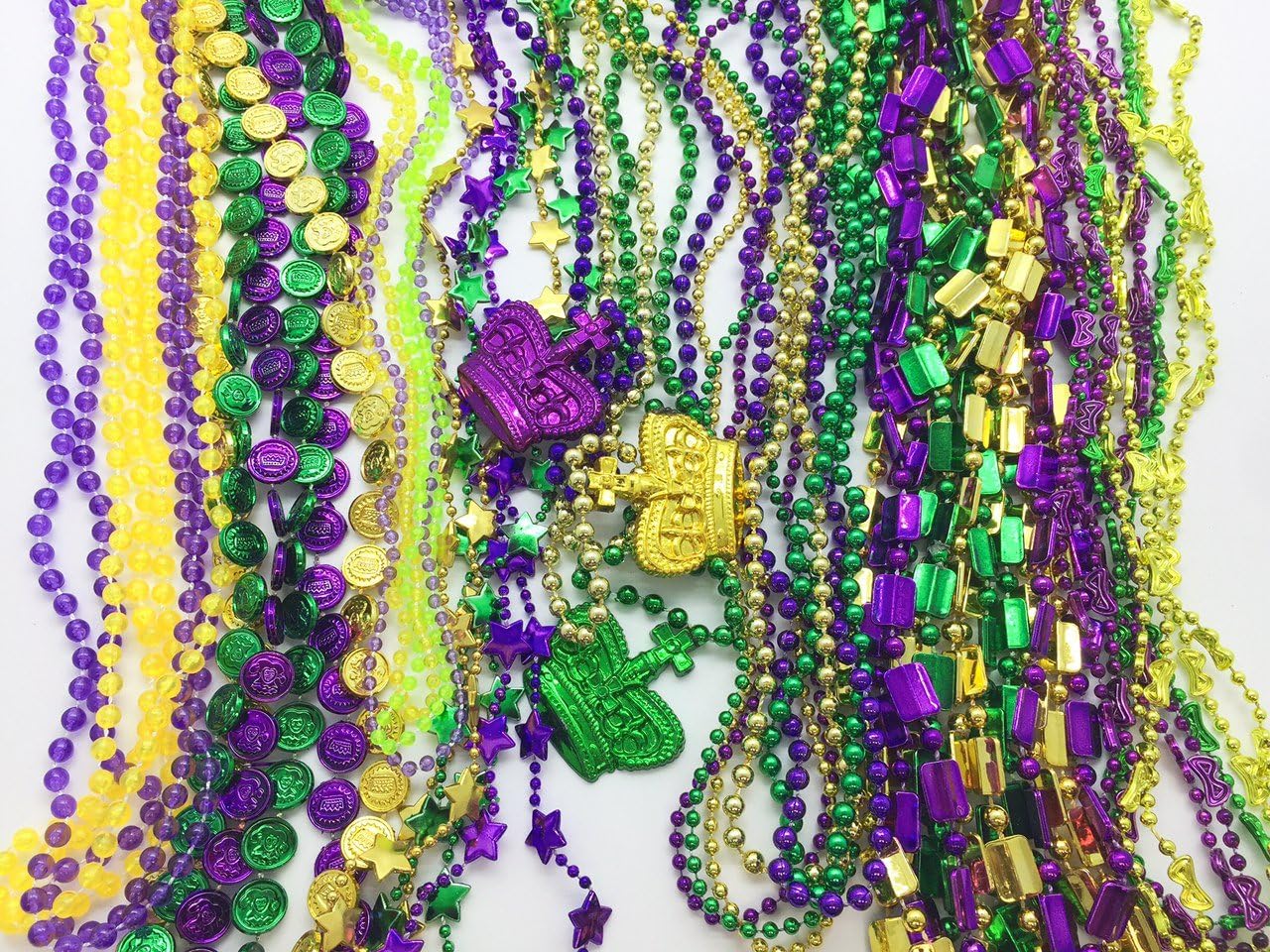 GiftExpress 100 PC 2448 Bead Assortment/Mardi Gras Bead Assortments