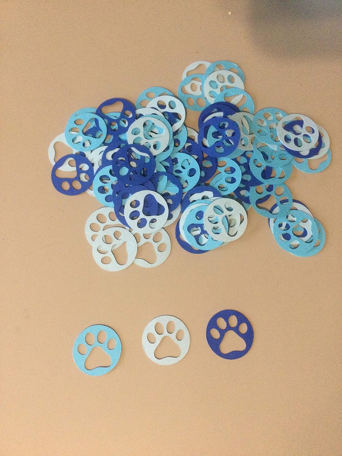 Blue Paw Print Confetti Blue Birthday Party Blue Paw Print
