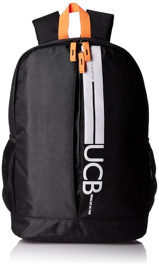 United Colors of Benetton 17 Ltrs Black Casual Backpack(17A6BKPK0L17I)