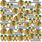 NHL Chicago Blackhawks Logo 50ct Vinyl Large Deluxe Stickers Variety Pack – Officially Licensed Team Emblems – Laptop, Water Bottle, Scrapbooking, Tablet, Indoor/Outdoor