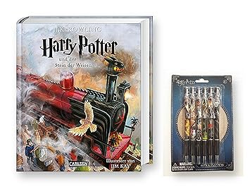 Harry Potter und der Stein der Weisen (vierfarbig illustrierte Schmuckausgabe) + 1 Original Harry Potter Kugelschreiber