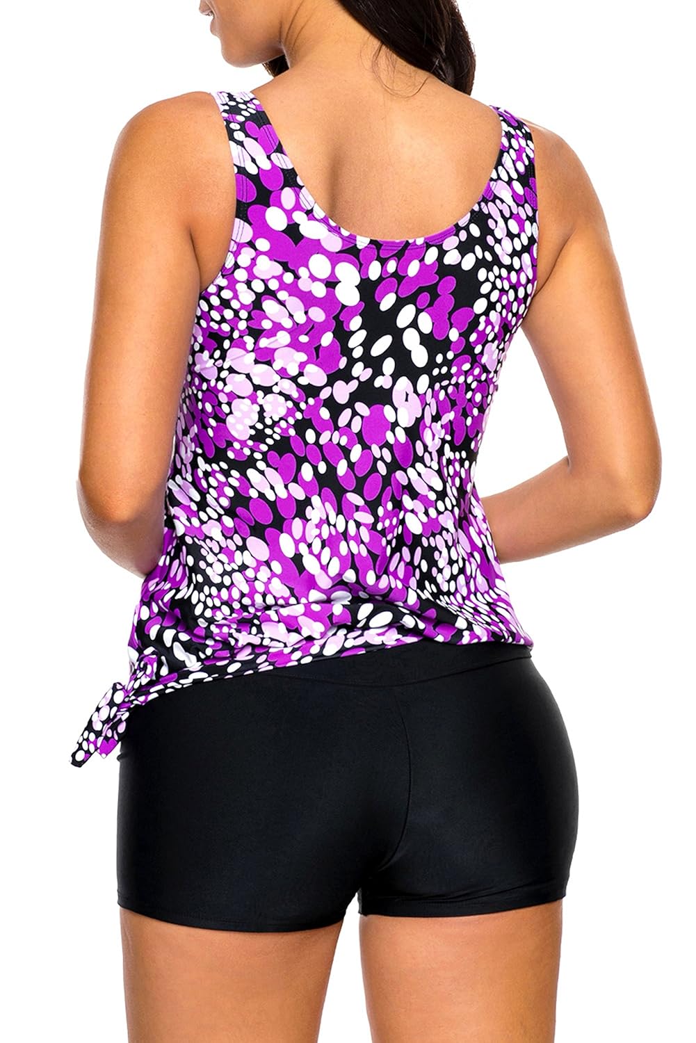 fasnoya women's printed blouson tankini swimsuit- bik311