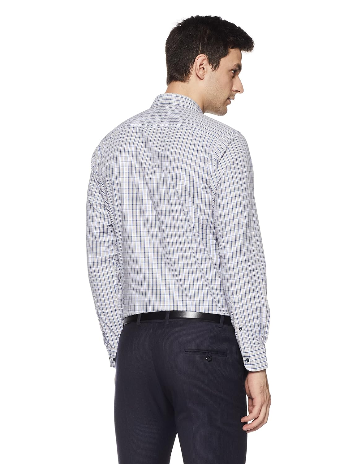 peter england men's solid slim fit formal shirt