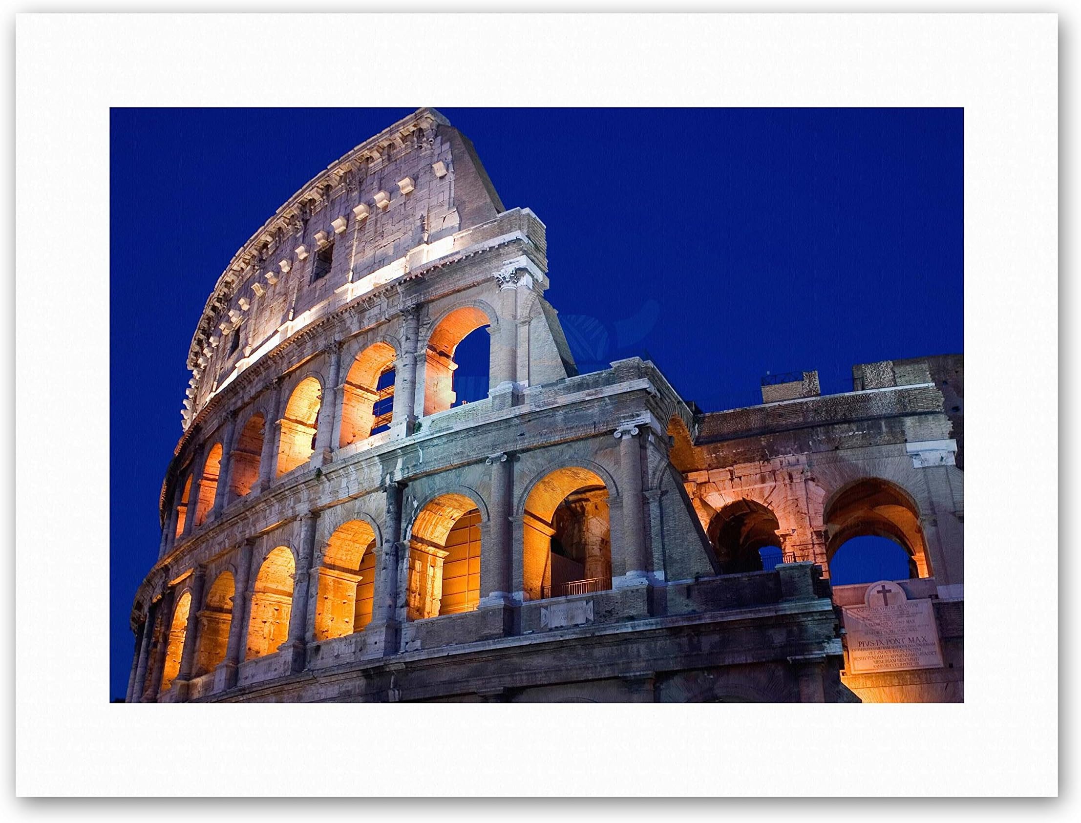 Wee Blue Coo City Landmark Roman Coliseum Colloseum Rome Canvas Art Print