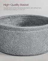 VASAGLE Round Side Table with Charging Station Dove Grey Slate Grey LET228G03 view 7