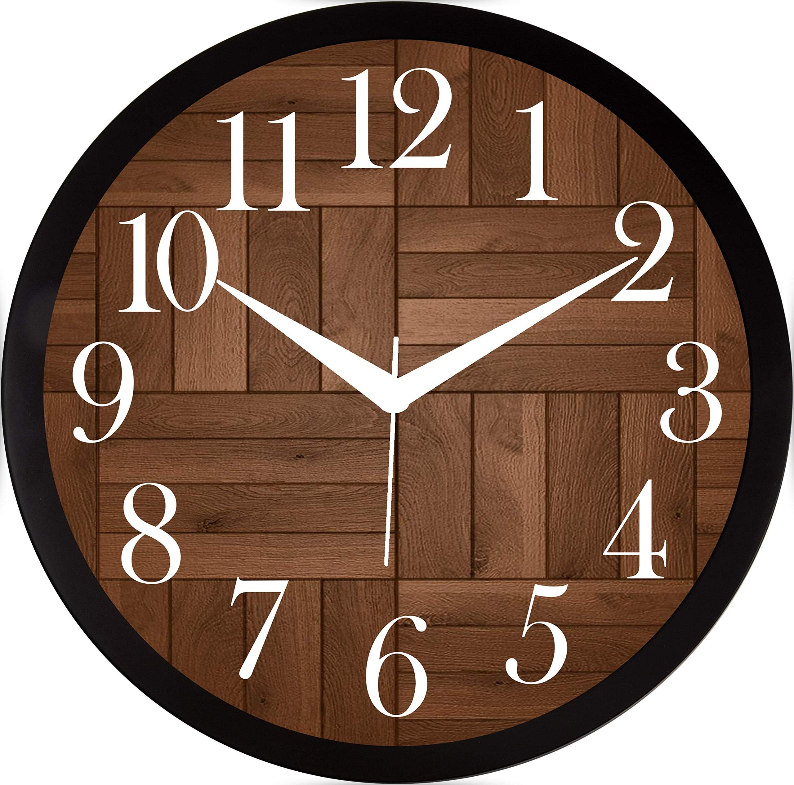 RAG28 Plastic Designer Wall Clock (Black_11.75 Inch X 11.75 Inch)