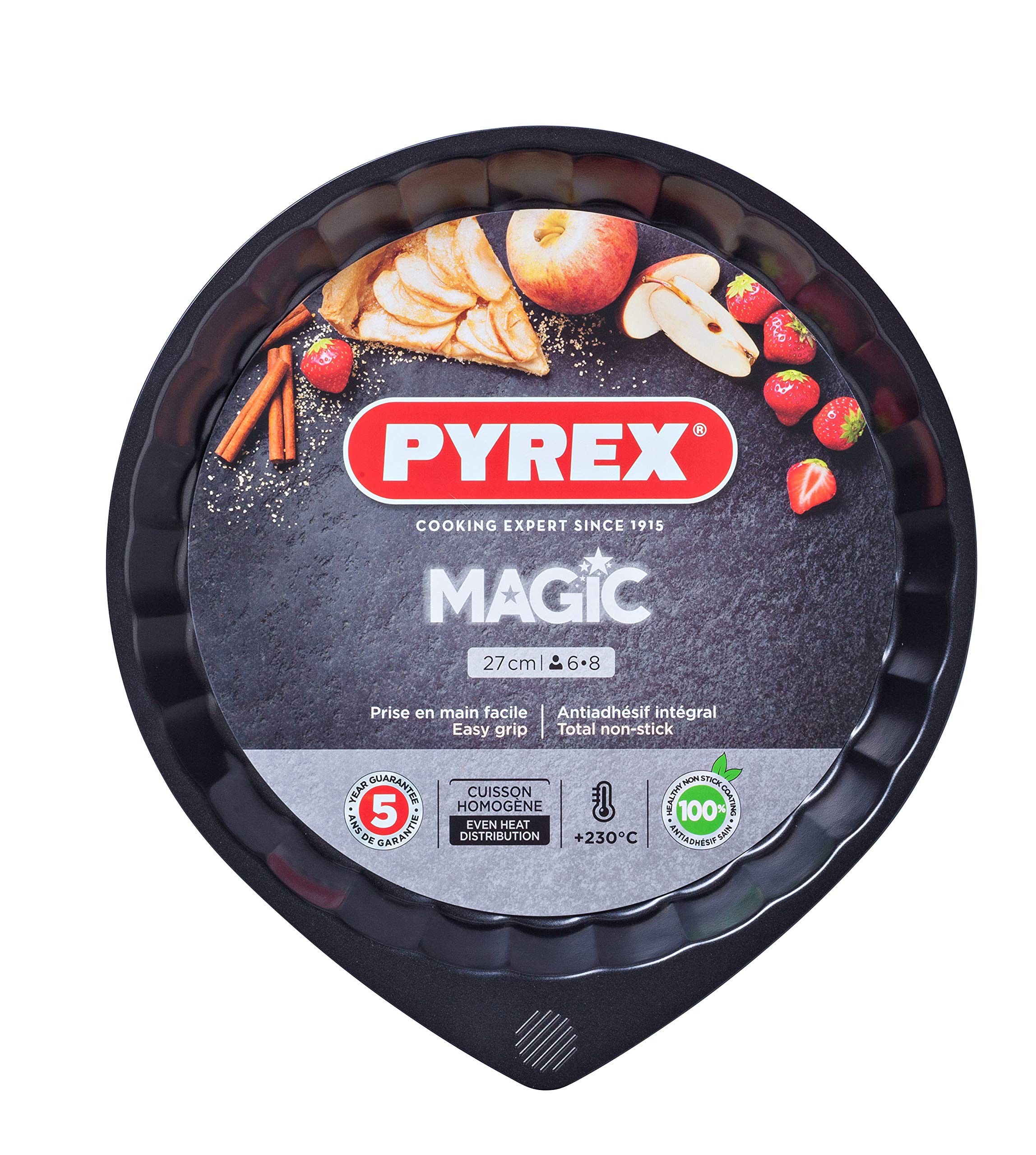 Pyrex MG27BN6 Magic Flan Tin, Black,27cm