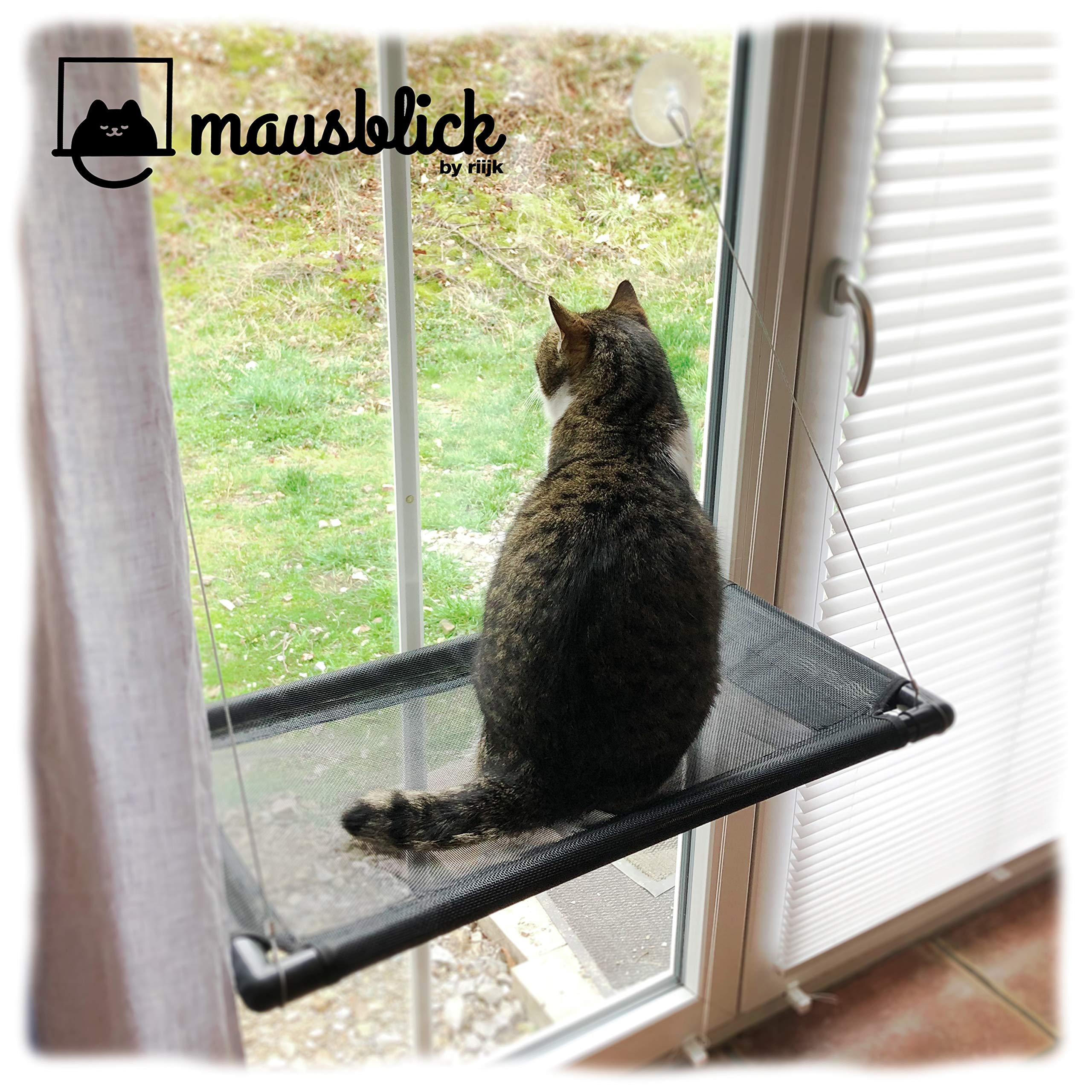 Riijk Window Bed for Cats up to 23 kg, Sturdy, Space for Small Windows