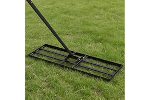 COSTWAY 30x10 Inch Lawn Leveling Rake, Soil Sand Dirt Leveling Tool, Ground Leveler for Yard, Landscape, Garden, Pasture (Bla