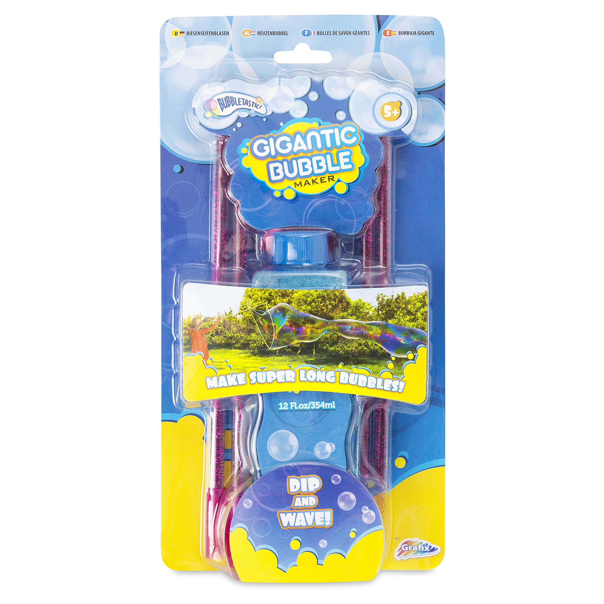 Grafix Bubbletastic! Giant Bubble Fun - Huge Bubbles for Outdoor and Garden Use