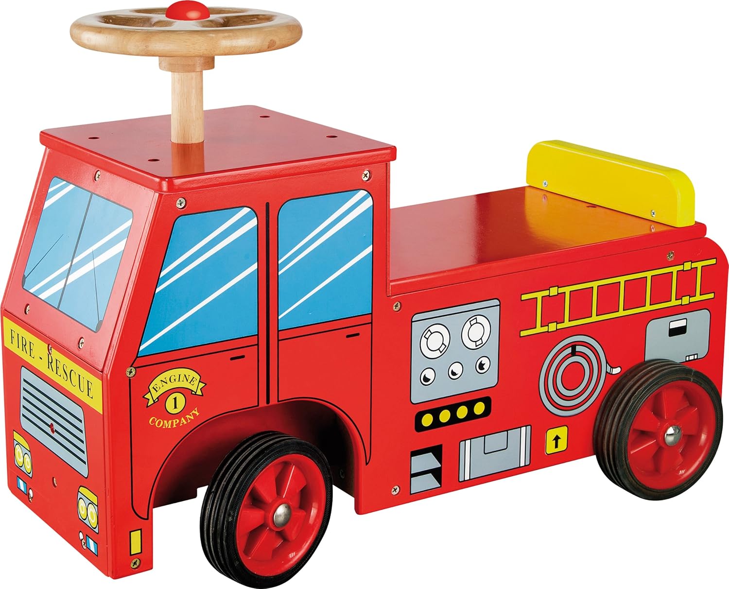 wooden push along car