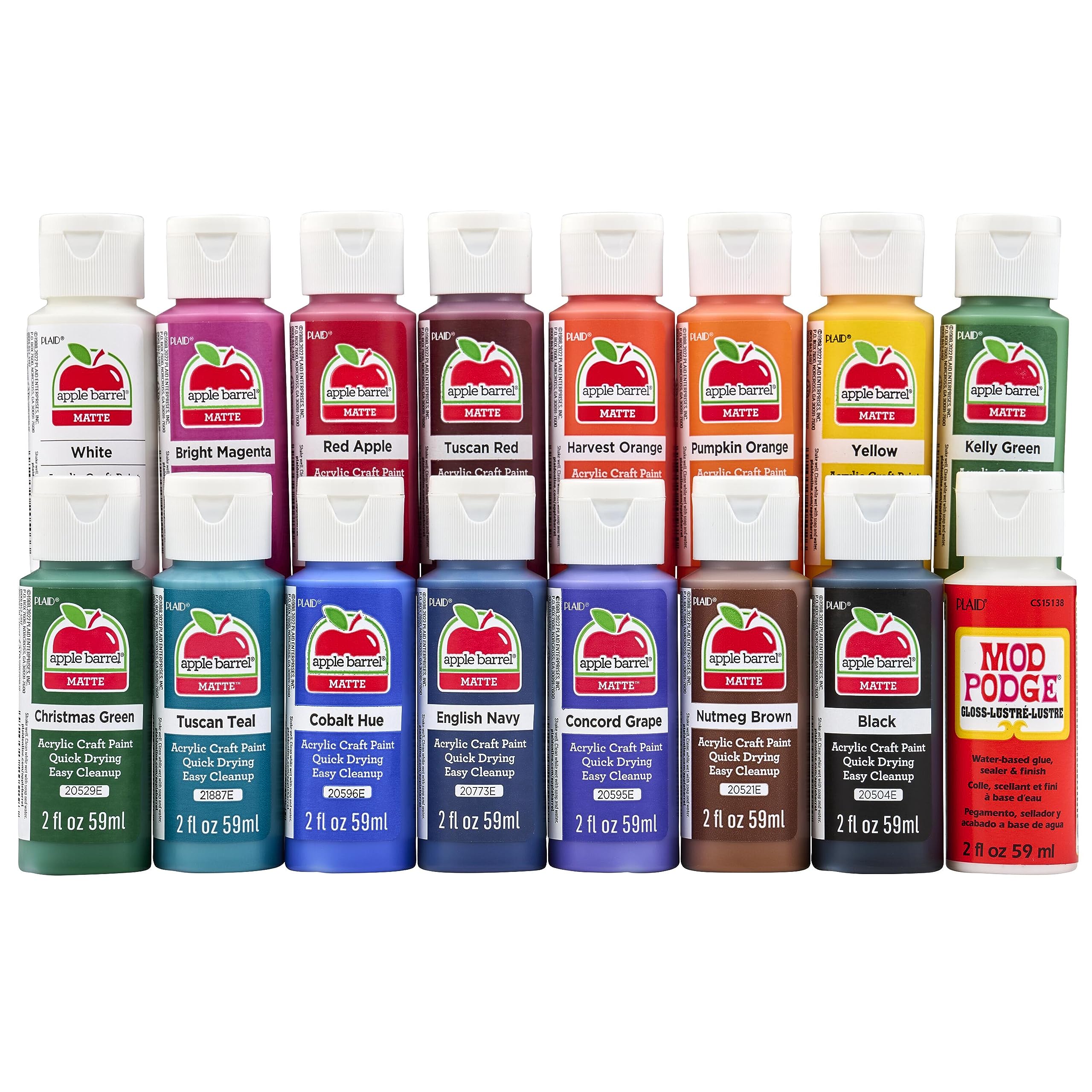Apple Barrel Fall Colors Kit, 16 Piece Set Includes