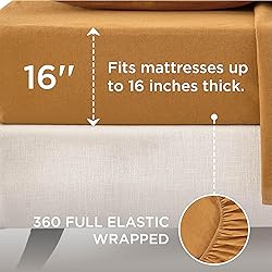 Bedsure Linen Sheets - Queen Size Bed, Blend from
