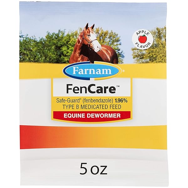 FARNAM FENCARE SAFE-GUARD (FENBENDAZOLE) 1.96% TYPE B MEDICATED FEED EQUINE DEWORMER 5 OUNCES