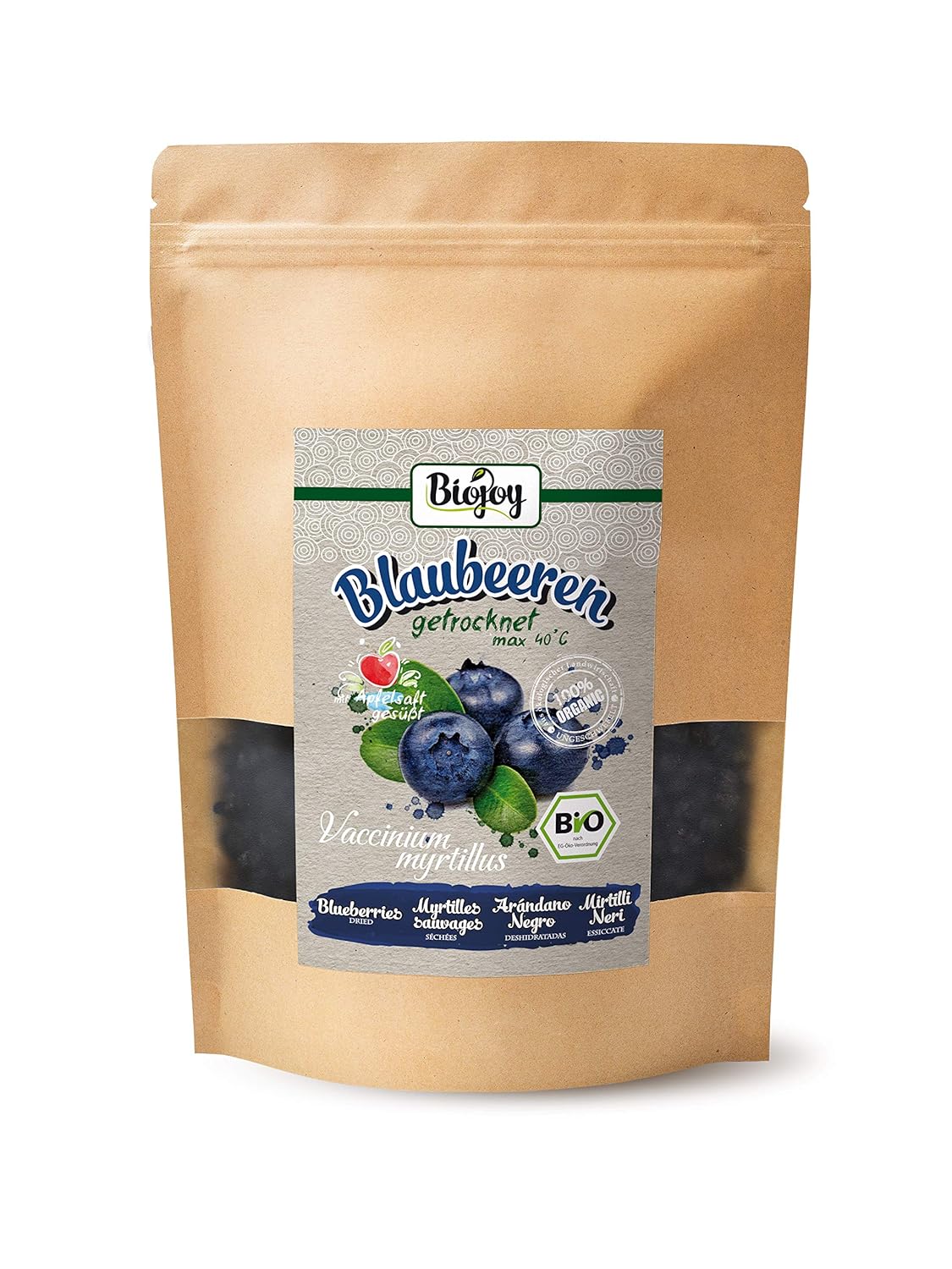 Organic Blueberries, Dried Whole Organic Blueberries, Gently Dried at