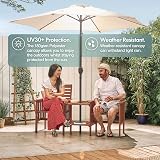 VonHaus Parasol 2.7M Garden Patio Umbrella with Tilt Hand Crank UV30+ view 4