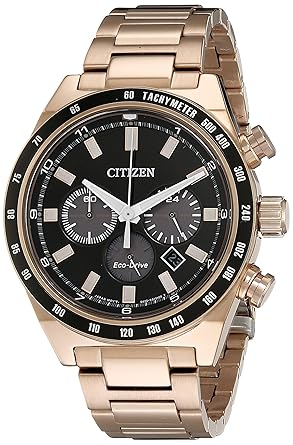 Citizen Mens CA4203-54E Sport Chronograph Analog Display Japanese Quartz Rose Gold Watch
