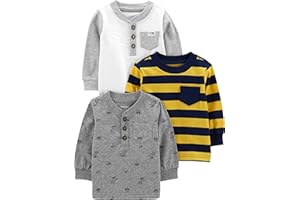 Simple Joys by Carter's Boys' 3-Pack Long Sleeve Shirts