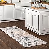 nuLOOM 2'6" x 10' Machine Washable Stain-Resistant Area Rug with Non Slip Backing, Low Profile for Living Room, Bedroom, and 