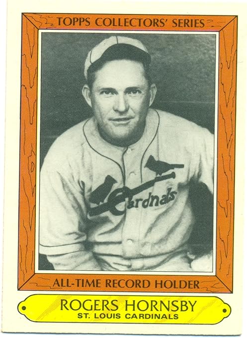 1985 Topps Rogers Hornsby 18 St Louis Cardinals Baseball Card At 