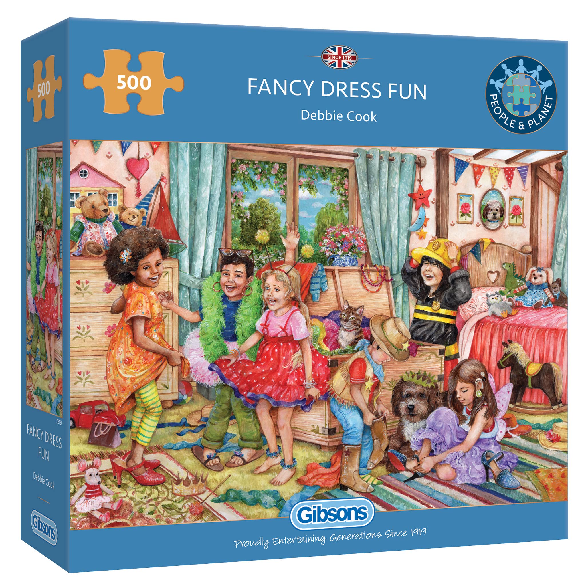 Fancy Dress Fun | 500 Piece Jigsaw Puzzle | Childhood Nostalgia Puzzle | Sustainable Jigsaw Puzzle for Adults | Premium 100% Recycled Board | Great Gift for Adults | Gibsons Games