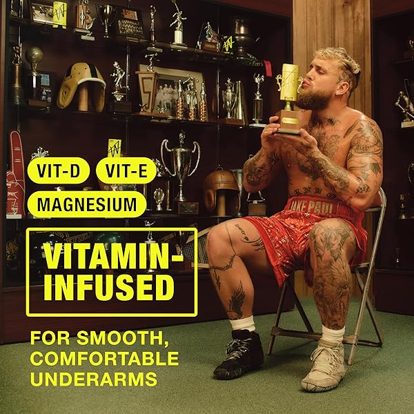 W BY JAKE PAUL MEN’S ANTIPERSPIRANT, ODOR BLOCKING, VITAMIN-INFUSED DEODORANT FOR MEN, 24-HOUR SWEAT PROTECTION, DEEP WOODS SCENT, 2.6 OZ