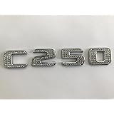 Boobo Ice Out C250 Trunk Fender Side Badge Silver Bling Ring Emblem With Genuine Austrian Crystal For Mercedes Benz