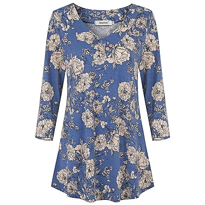 Buy BEPEI Womens Floral V Neck Tunic Top Online Nigeria Ubuy