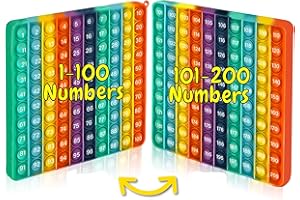 Multiplication Pop It Table Chart Math Manipulatives Game Rainbow Sensory Toys Bubble Stress Relief Fidget Toy for Autism ADH