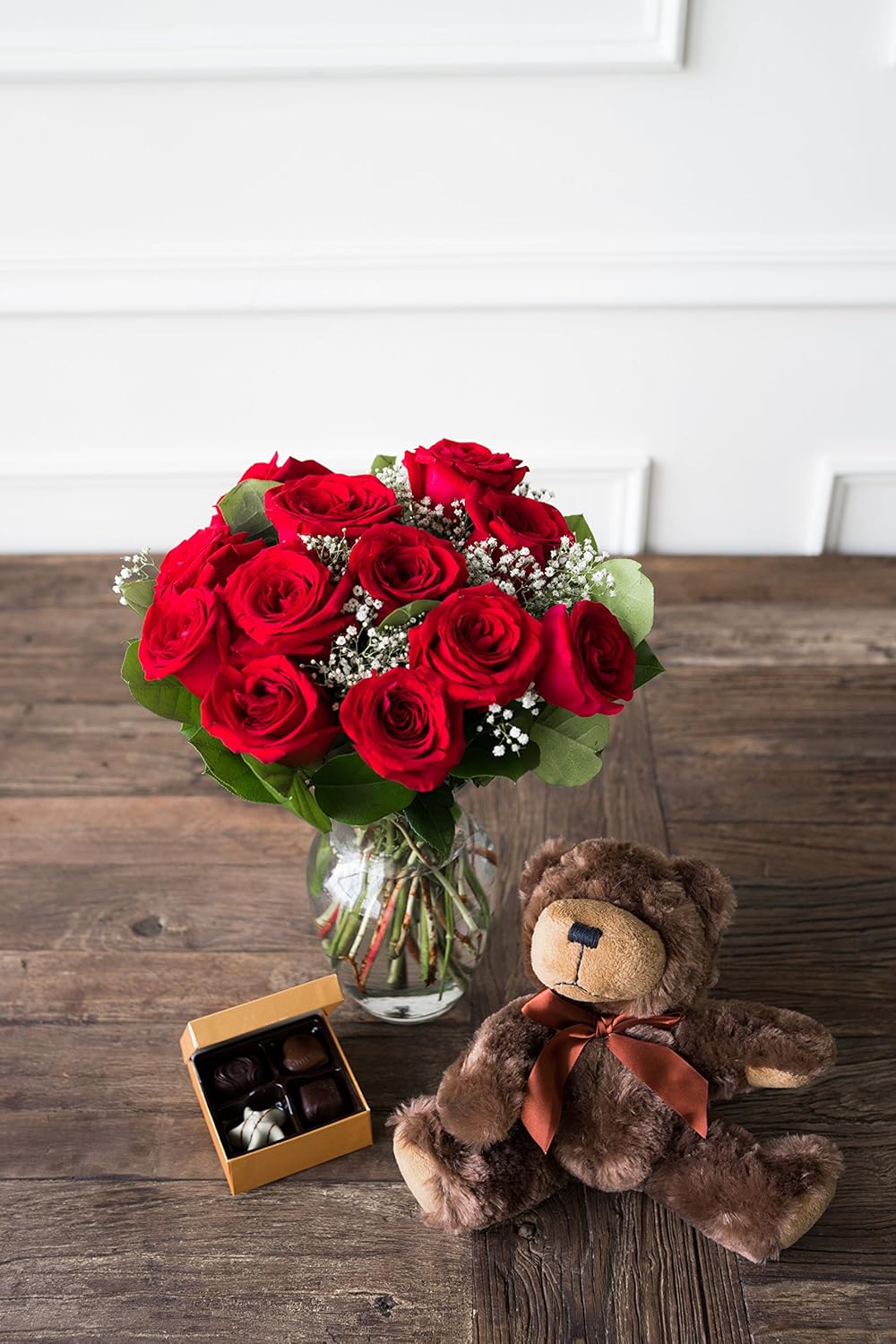 osos flores y chocolates