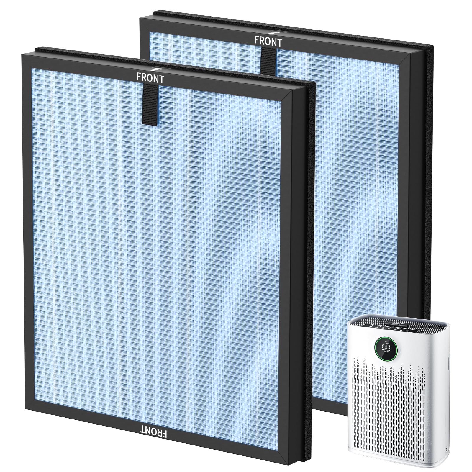 Photo 1 of 2 Pack HAP603 Replacement Filter Compatible with ECOSELF HAP603 / HAP603WF Air Purifier, Air Purifiers Replacement Filter for Home Large Room, # RFHAP603_2P_BLU, Blue