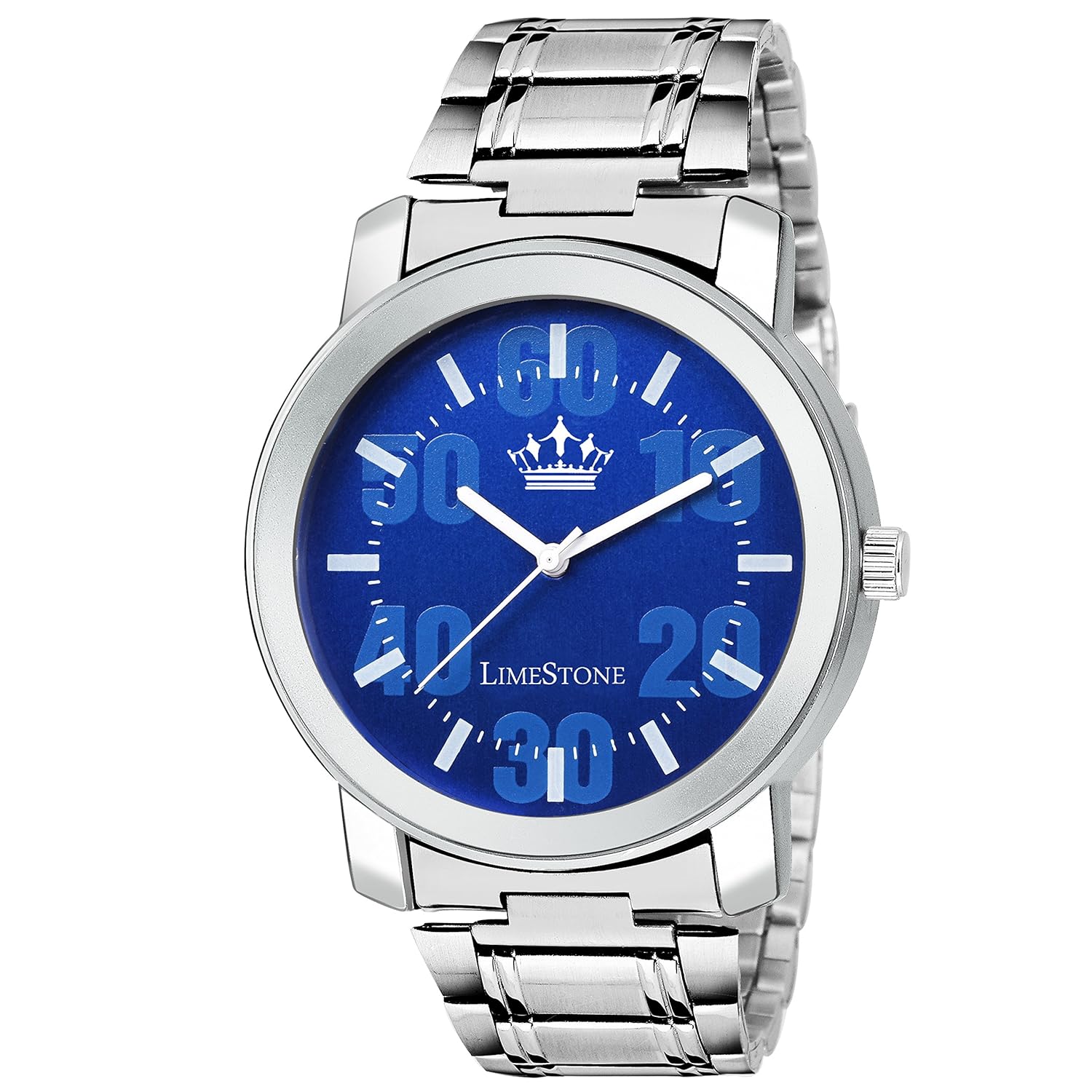 limestone analogue blue dial men's & boy's watch - ls2709