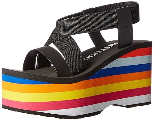 rocket dog rainbow platform sandals