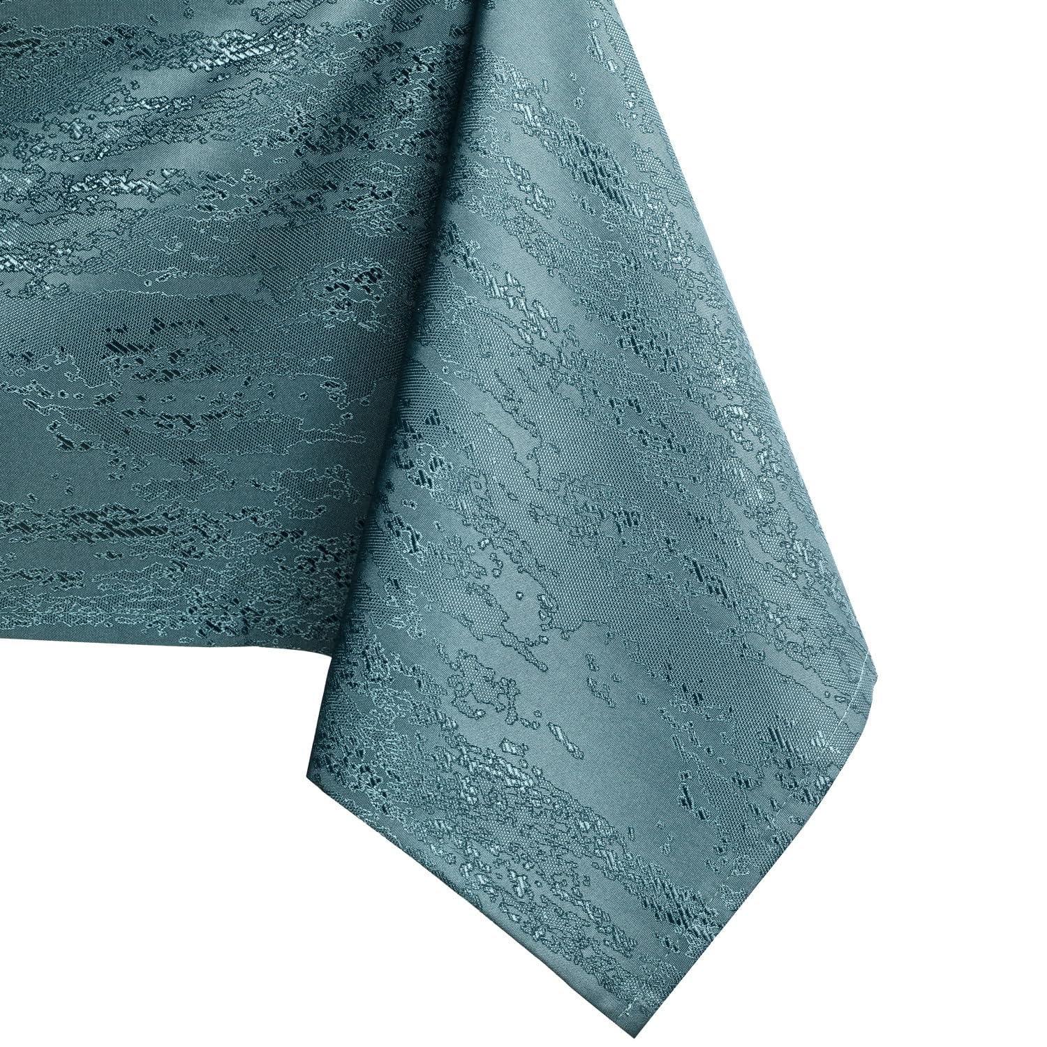 AmeliaHome Lotus Effect Water-Repellent Tablecloth Polyester Petrol Vesta 150 x 150 cm Round