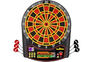 Arachnid Cricket Pro 450 Electronic Dartboard Features 31 Games with 178 Variations and Includes Two Sets of Soft Tip Darts, 