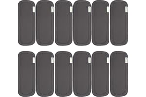 Wegreeco Reusable Soft 5 Layers 12 Pack Charcoal Inserts for Baby Cloth Diaper,High Absorbing Washable Liners