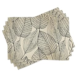 Ambesonne Beige Table Runner & Placemats, Autumn